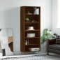 vidaXL Aparador alto madera de ingeniería marrón roble 69,5x32,5x180cm vidaXL Aparador alto madera de ingeniería marrón roble 69,5x32,5x180cm