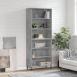 vidaXL Aparador alto madera ingeniería gris hormigón 69,5x32,5x180 cm vidaXL Aparador alto madera ingeniería gris hormigón 69,5x32,5x180 cm