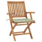 vidaXL Sillas de jardín plegables 4 uds madera maciza teca con cojines vidaXL Sillas de jardín plegables 4 uds madera maciza teca con cojines