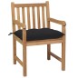 vidaXL Sillas de jardín 8 uds madera maciza de teca cojines negro vidaXL Sillas de jardín 8 uds madera maciza de teca cojines negro