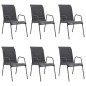 vidaXL Juego de comedor para jardín 7 piezas acero gris antracita vidaXL Juego de comedor para jardín 7 piezas acero gris antracita
