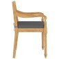 vidaXL Sillas Batavia con cojines 4 unidades madera maciza de teca vidaXL Sillas Batavia con cojines 4 unidades madera maciza de teca