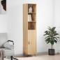 vidaXL Aparador de madera contrachapada roble Sonoma 34,5x34x180 cm vidaXL Aparador de madera contrachapada roble Sonoma 34,5x34x180 cm