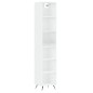 vidaXL Aparador alto contrachapada blanco brillante 34,5x32,5x180 cm vidaXL Aparador alto contrachapada blanco brillante 34,5x32,5x180 cm