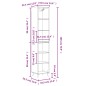 vidaXL Aparador alto contrachapada roble ahumado 34,5x32,5x180 cm