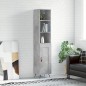 vidaXL Aparador de madera contrachapada gris hormigón 34,5x34x180 cm vidaXL Aparador de madera contrachapada gris hormigón 34,5x34x180 cm