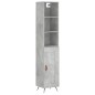 vidaXL Aparador de madera contrachapada gris hormigón 34,5x34x180 cm vidaXL Aparador de madera contrachapada gris hormigón 34,5x34x180 cm