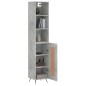 vidaXL Aparador de madera contrachapada gris hormigón 34,5x34x180 cm vidaXL Aparador de madera contrachapada gris hormigón 34,5x34x180 cm