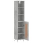 vidaXL Aparador de madera contrachapada gris hormigón 34,5x34x180 cm vidaXL Aparador de madera contrachapada gris hormigón 34,5x34x180 cm