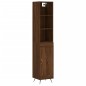 vidaXL Aparador alto madera contrachapada roble marrón 34,5x34x180 cm
