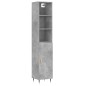 vidaXL Aparador de madera contrachapada gris hormigón 34,5x34x180 cm vidaXL Aparador de madera contrachapada gris hormigón 34,5x34x180 cm
