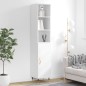 vidaXL Aparador alto madera contrachapada blanco brillo 34,5x34x180 cm vidaXL Aparador alto madera contrachapada blanco brillo 34,5x34x180 cm