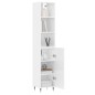 vidaXL Aparador alto madera contrachapada blanco brillo 34,5x34x180 cm vidaXL Aparador alto madera contrachapada blanco brillo 34,5x34x180 cm