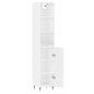 vidaXL Aparador alto madera contrachapada blanco brillo 34,5x34x180 cm vidaXL Aparador alto madera contrachapada blanco brillo 34,5x34x180 cm