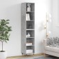 vidaXL Aparador de madera contrachapada gris hormigón 34,5x32,5x180 cm