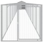 vidaXL Caseta perro tejado acero galvanizado gris claro 117x1221x123cm vidaXL Caseta perro tejado acero galvanizado gris claro 117x1221x123cm