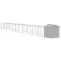 vidaXL Caseta perro tejado acero galvanizado gris claro 117x1221x123cm vidaXL Caseta perro tejado acero galvanizado gris claro 117x1221x123cm