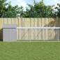 vidaXL Gallinero con corral acero galvanizado gris claro 117x609x123cm vidaXL Gallinero con corral acero galvanizado gris claro 117x609x123cm