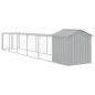 vidaXL Gallinero con corral acero galvanizado gris claro 117x609x123cm vidaXL Gallinero con corral acero galvanizado gris claro 117x609x123cm