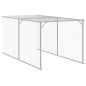 vidaXL Gallinero con corral acero galvanizado gris claro 117x609x123cm vidaXL Gallinero con corral acero galvanizado gris claro 117x609x123cm