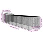 vidaXL Gallinero con corral acero galvanizado gris claro 117x609x123cm vidaXL Gallinero con corral acero galvanizado gris claro 117x609x123cm