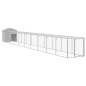 vidaXL Gallinero y corral acero galvanizado gris claro 117x1017x123 cm vidaXL Gallinero y corral acero galvanizado gris claro 117x1017x123 cm