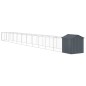 vidaXL Caseta perros con tejado acero galvanizado gris 117x1221x123 cm vidaXL Caseta perros con tejado acero galvanizado gris 117x1221x123 cm