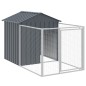 vidaXL Caseta perros con tejado acero galvanizado gris 117x1221x123 cm vidaXL Caseta perros con tejado acero galvanizado gris 117x1221x123 cm