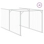 vidaXL Caseta perros con tejado acero galvanizado gris 117x1221x123 cm vidaXL Caseta perros con tejado acero galvanizado gris 117x1221x123 cm