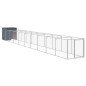 vidaXL Caseta perros con corral acero galvanizado gris 110x1017x110 cm vidaXL Caseta perros con corral acero galvanizado gris 110x1017x110 cm