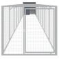 vidaXL Caseta perros con corral acero galvanizado gris 110x1017x110 cm vidaXL Caseta perros con corral acero galvanizado gris 110x1017x110 cm