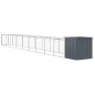 vidaXL Caseta perros con corral acero galvanizado gris 110x1017x110 cm vidaXL Caseta perros con corral acero galvanizado gris 110x1017x110 cm