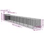 vidaXL Caseta perros con corral acero galvanizado gris 110x1017x110 cm vidaXL Caseta perros con corral acero galvanizado gris 110x1017x110 cm