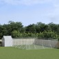 vidaXL Perrera exterior con techo acero galvanizado plata 10x10x2,5 m vidaXL Perrera exterior con techo acero galvanizado plata 10x10x2,5 m