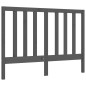 vidaXL Estructura de cama con cabecero madera maciza gris 140x190 cm vidaXL Estructura de cama con cabecero madera maciza gris 140x190 cm