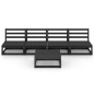 vidaXL Juego de muebles de jardín 5 piezas negro madera maciza de pino vidaXL Juego de muebles de jardín 5 piezas negro madera maciza de pino
