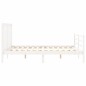 vidaXL Estructura de cama con cabecero madera maciza blanco 160x200 cm vidaXL Estructura de cama con cabecero madera maciza blanco 160x200 cm