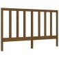 vidaXL Estructura de cama matrimonio con cabecero madera marrón miel