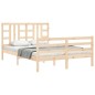 vidaXL Estructura de cama de matrimonio con cabecero madera maciza vidaXL Estructura de cama de matrimonio con cabecero madera maciza