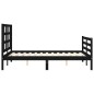vidaXL Estructura de cama con cabecero madera maciza negro 120x200 cm vidaXL Estructura de cama con cabecero madera maciza negro 120x200 cm