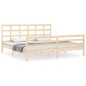vidaXL Estructura de cama con cabecero madera maciza 200x200 cm vidaXL Estructura de cama con cabecero madera maciza 200x200 cm