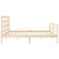 vidaXL Estructura de cama con cabecero madera maciza 200x200 cm vidaXL Estructura de cama con cabecero madera maciza 200x200 cm