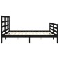 vidaXL Estructura de cama con cabecero madera maciza negro 200x200 cm vidaXL Estructura de cama con cabecero madera maciza negro 200x200 cm