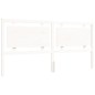 vidaXL Estructura cama de matrimonio con cabecero madera maciza blanco vidaXL Estructura cama de matrimonio con cabecero madera maciza blanco