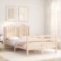 vidaXL Estructura de cama con cabecero madera maciza 120x200 cm