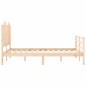 vidaXL Estructura de cama con cabecero madera maciza 120x200 cm