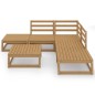 vidaXL Muebles de jardín 6 piezas marrón miel madera maciza de pino vidaXL Muebles de jardín 6 piezas marrón miel madera maciza de pino