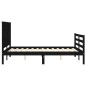 vidaXL Estructura de cama con cabecero madera maciza negro 120x200 cm vidaXL Estructura de cama con cabecero madera maciza negro 120x200 cm