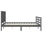 vidaXL Estructura de cama con cabecero madera maciza gris 160x200 cm vidaXL Estructura de cama con cabecero madera maciza gris 160x200 cm