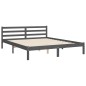 vidaXL Estructura de cama con cabecero madera maciza gris 160x200 cm vidaXL Estructura de cama con cabecero madera maciza gris 160x200 cm